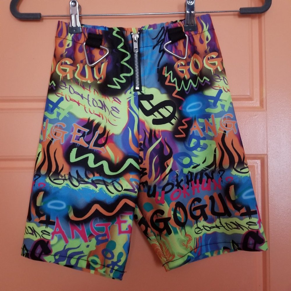 Graffiti biker shorts